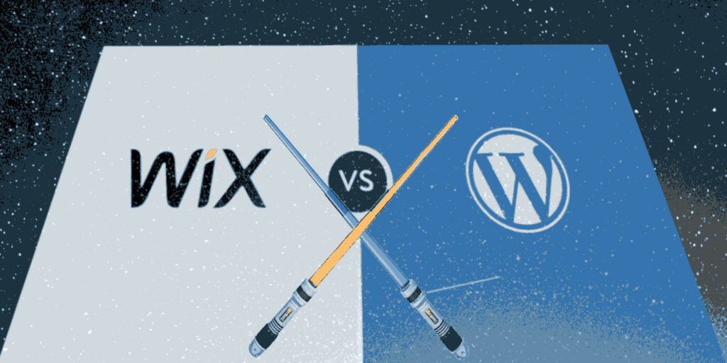 bannière wordpress vs wix